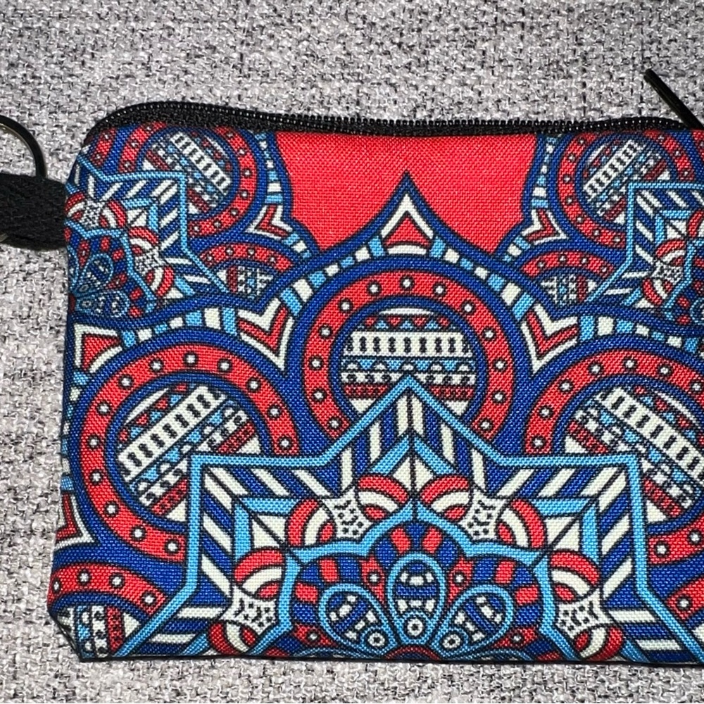 Women  Boho Change Purse Mini Pouches Wallet Coin Bag with Zipper